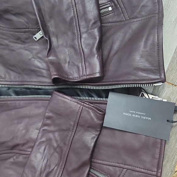 Marc New York Andrew Marc Diamond Quilted Leather Moto Jacket - Extra Small - Picture 12 of 13